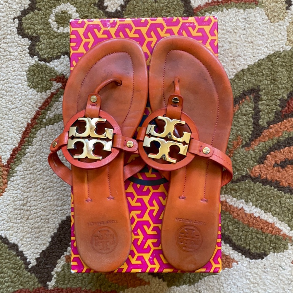 Tory Burch Miller 2 sandals, orange leather